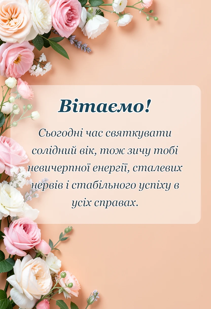 вітальна листівка - привітання з 55-річчям чоловікові
