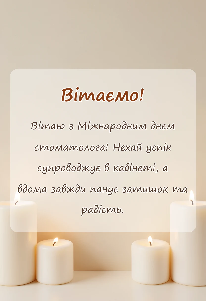 листівка з побажанням - привітання з днем стоматолога