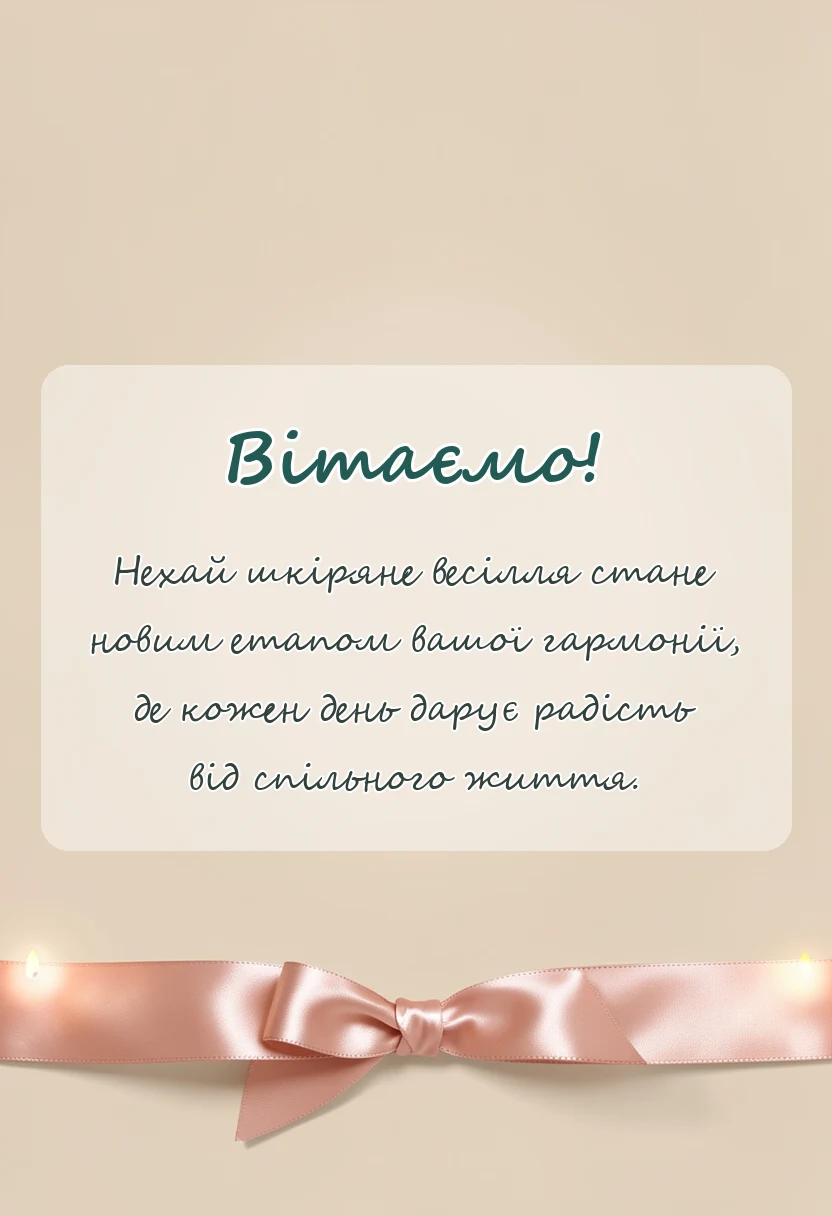 святкова картинка: привітання традиції шкіряне весілля 3 роки