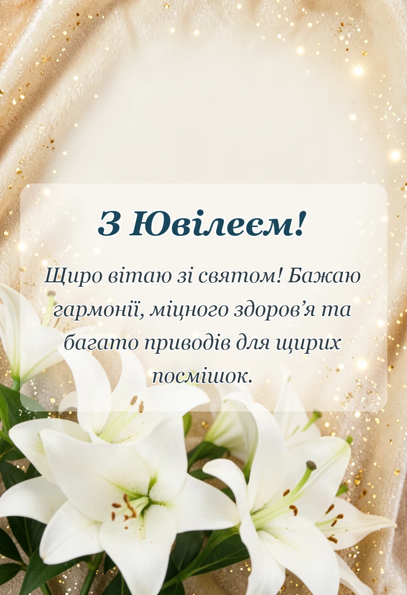 вітальна листівка - картинки з ювілеєм українською