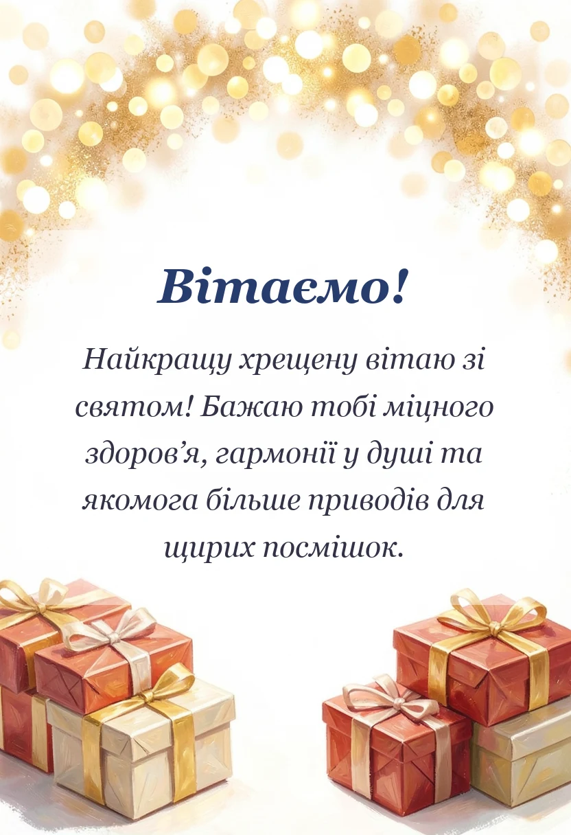 красива листівка: привітання хрещеній з днем матері