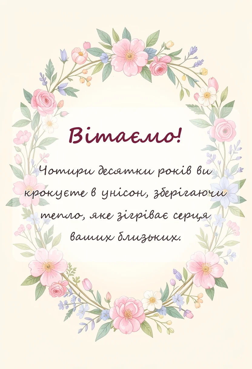 вітальна листівка - картинки з рубіновим весіллям у віршах