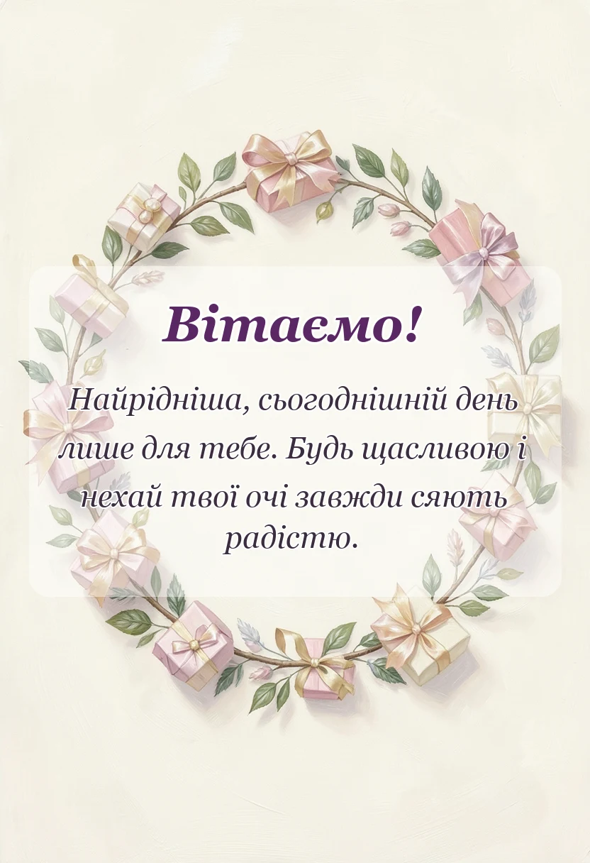 унікальна листівка - привітання з 8 березня мамі