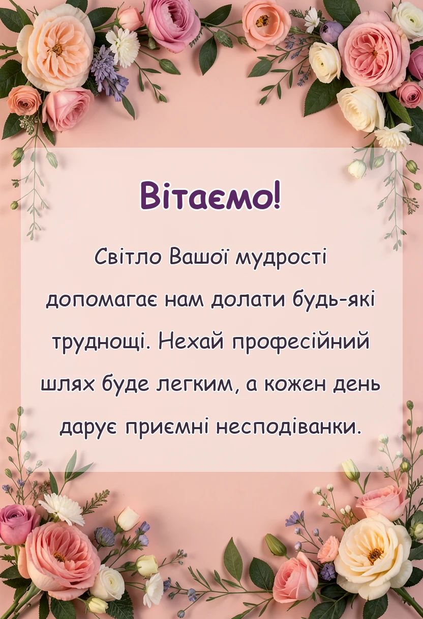 святкова картинка: подяка вчителю на день вчителя
