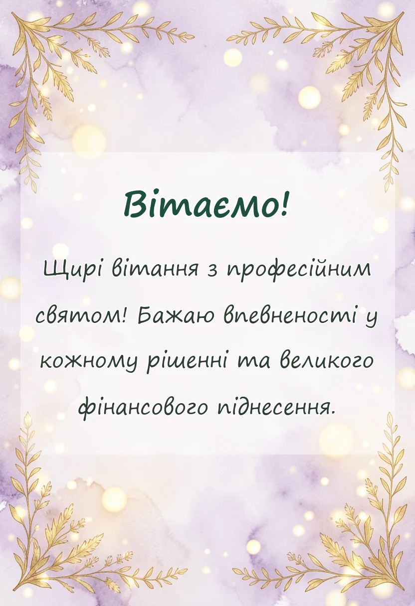 унікальна листівка - привітання з днем торгівлі