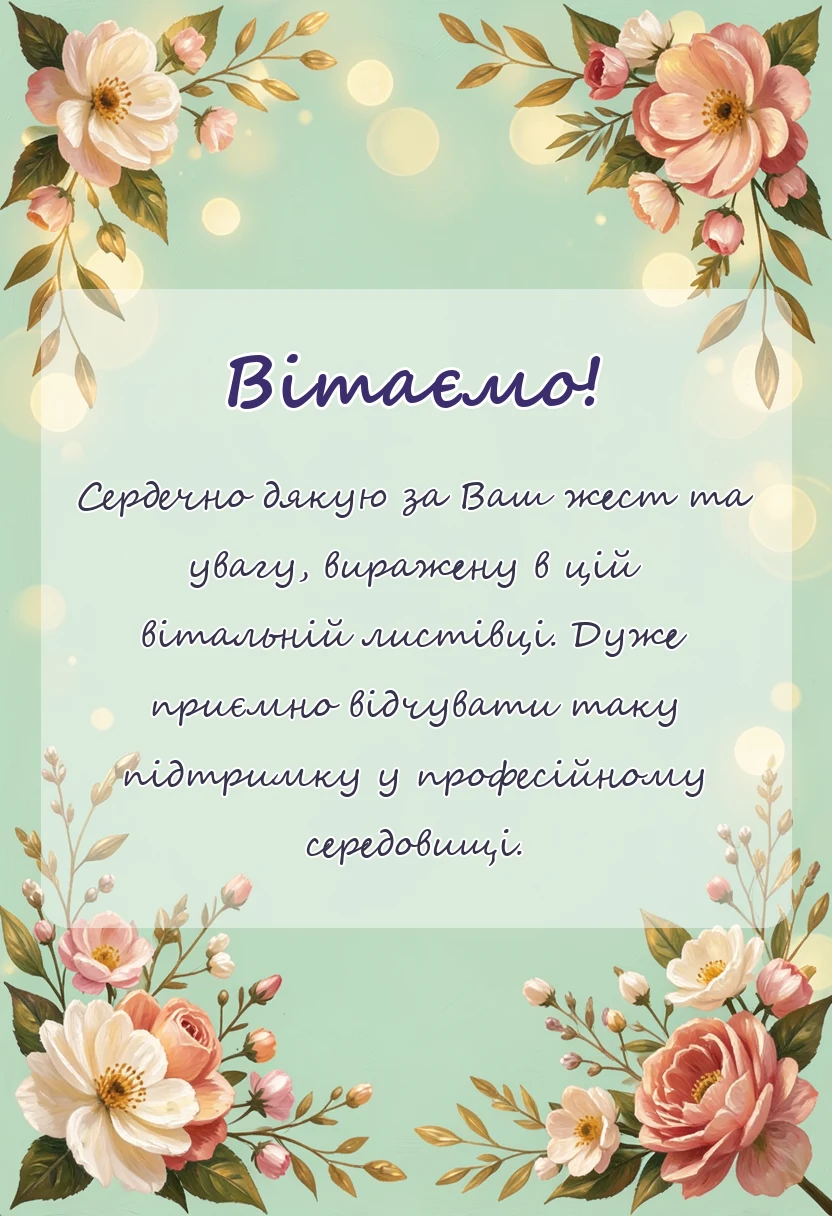 красива листівка: подяка за привітання картинки