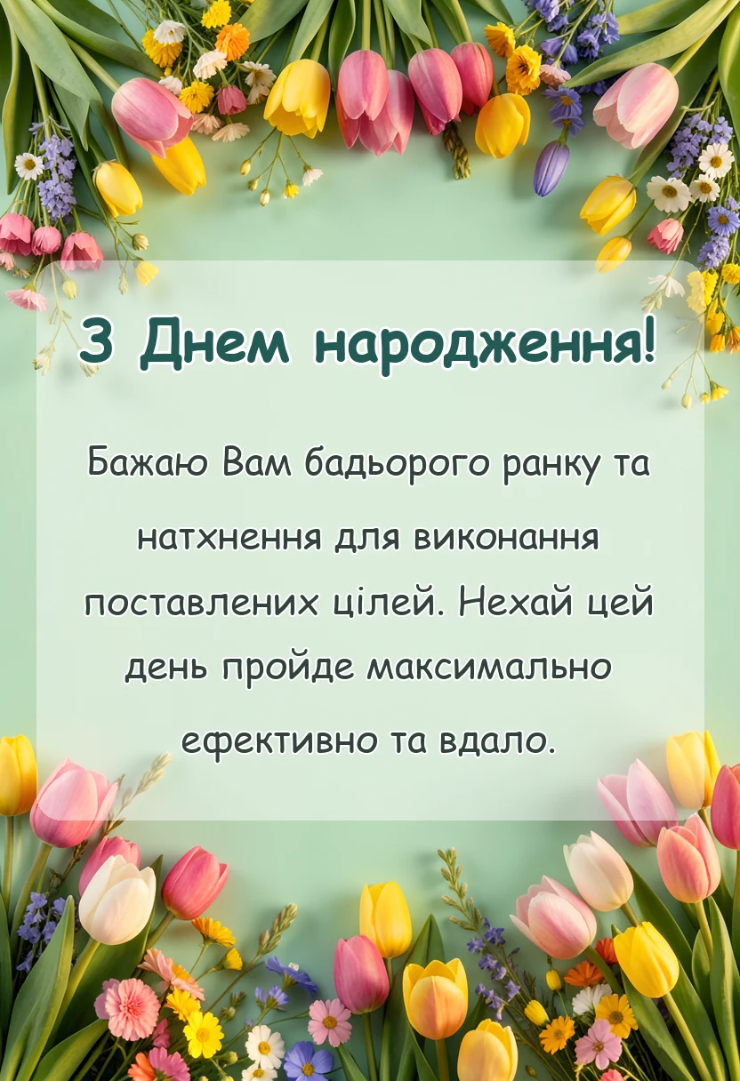 унікальна листівка - привітання з добрим ранком