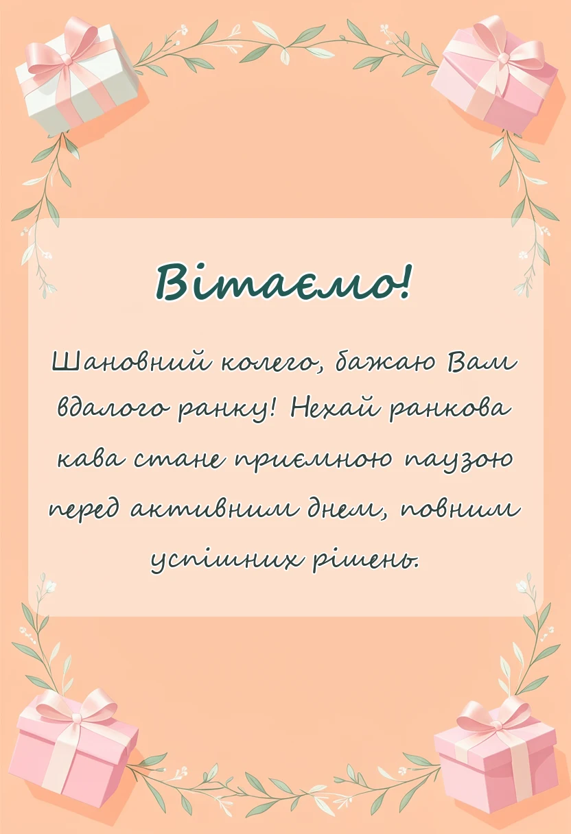вітальна листівка - смачної кави доброго ранку картинки
