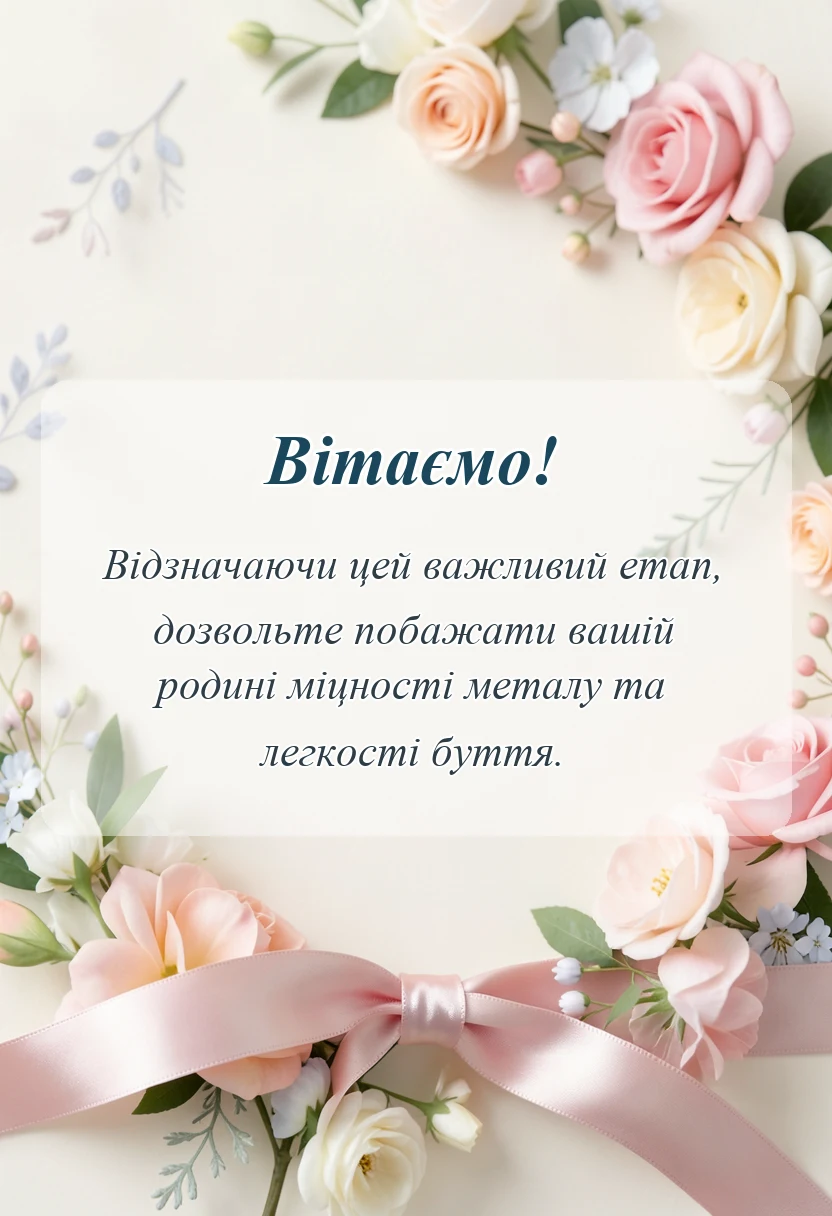 красива листівка: жерстяне весілля 8 років картинки українською