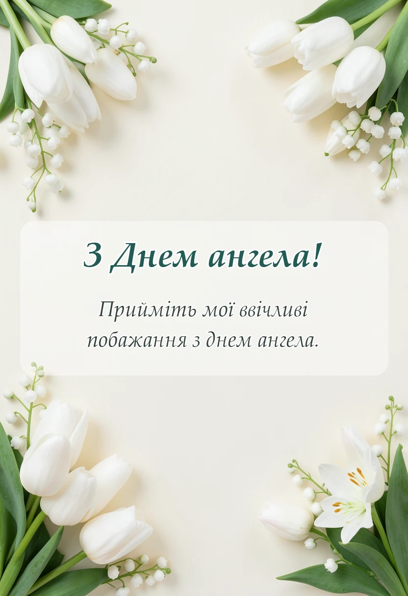 красива листівка: картинки з днем ангела квіти