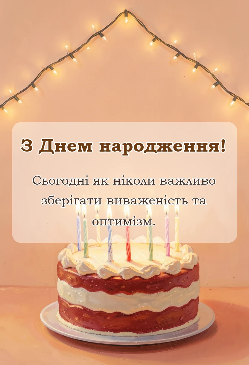 святкова картинка: побажання миру і перемоги