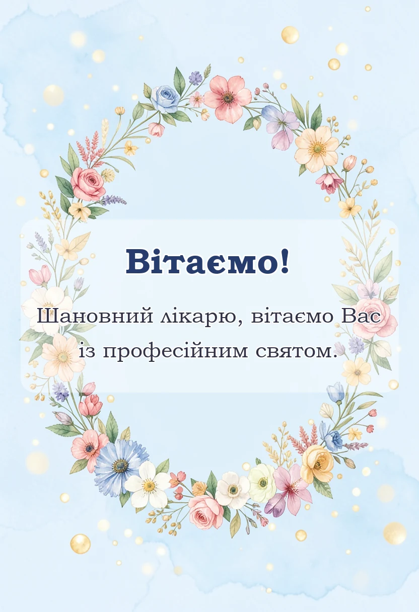 унікальна листівка - побажання на день стоматолога