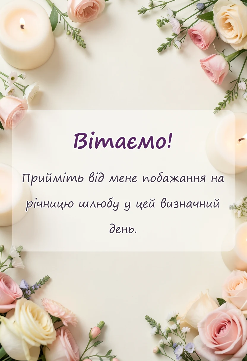красива листівка: привітання на 3 роки весілля своїми словами