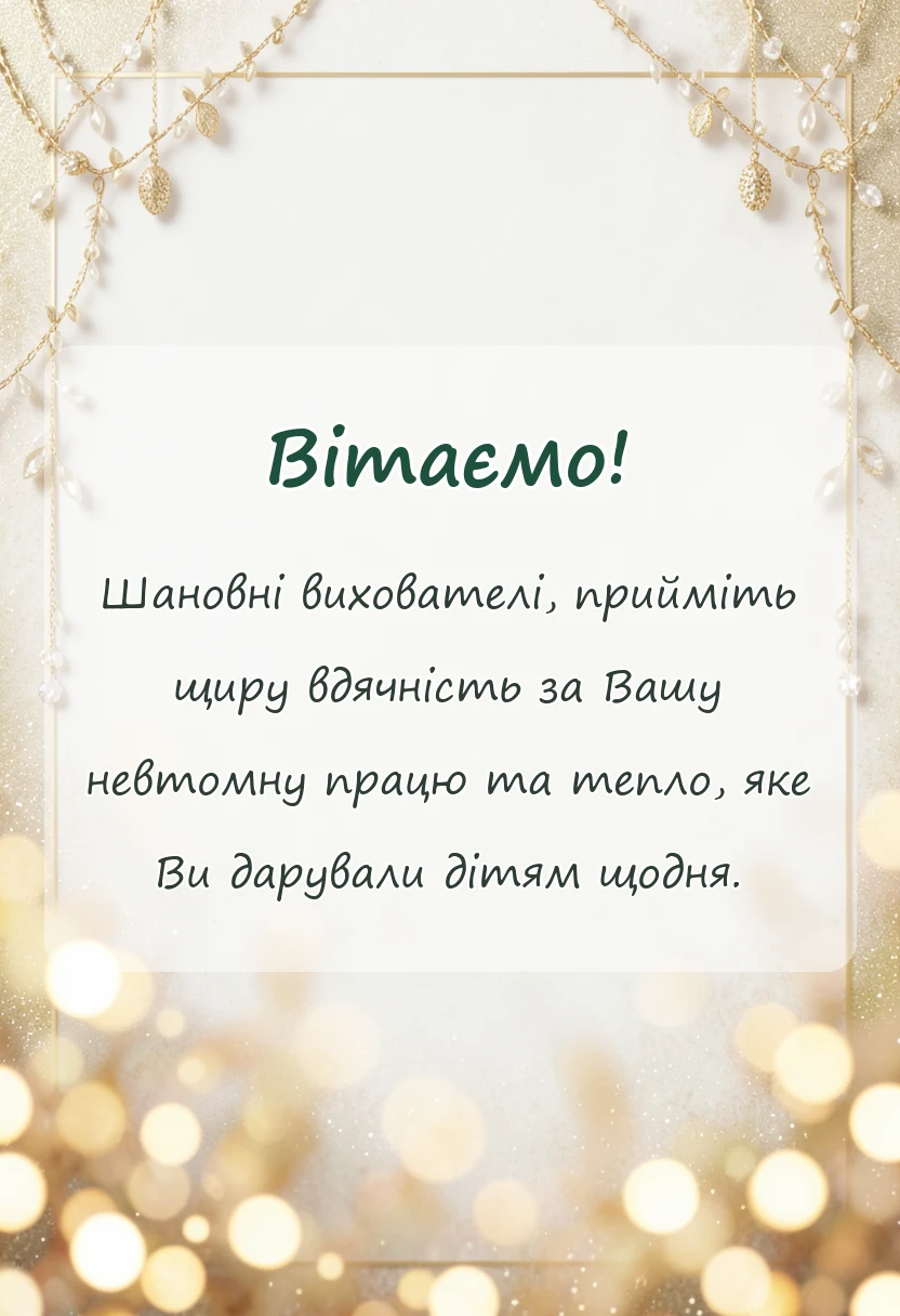 вітальна листівка - привітання з випускним у садочку