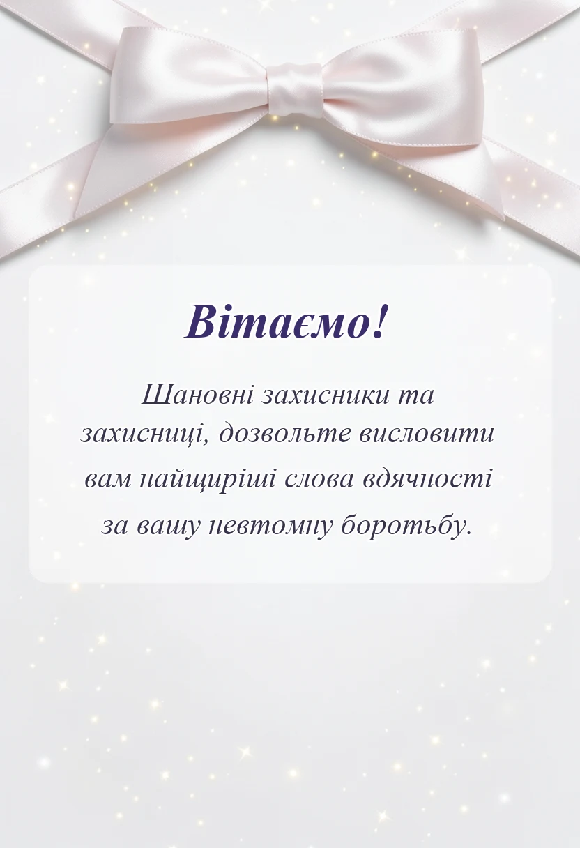листівка з побажанням - подяка воїнам своїми словами