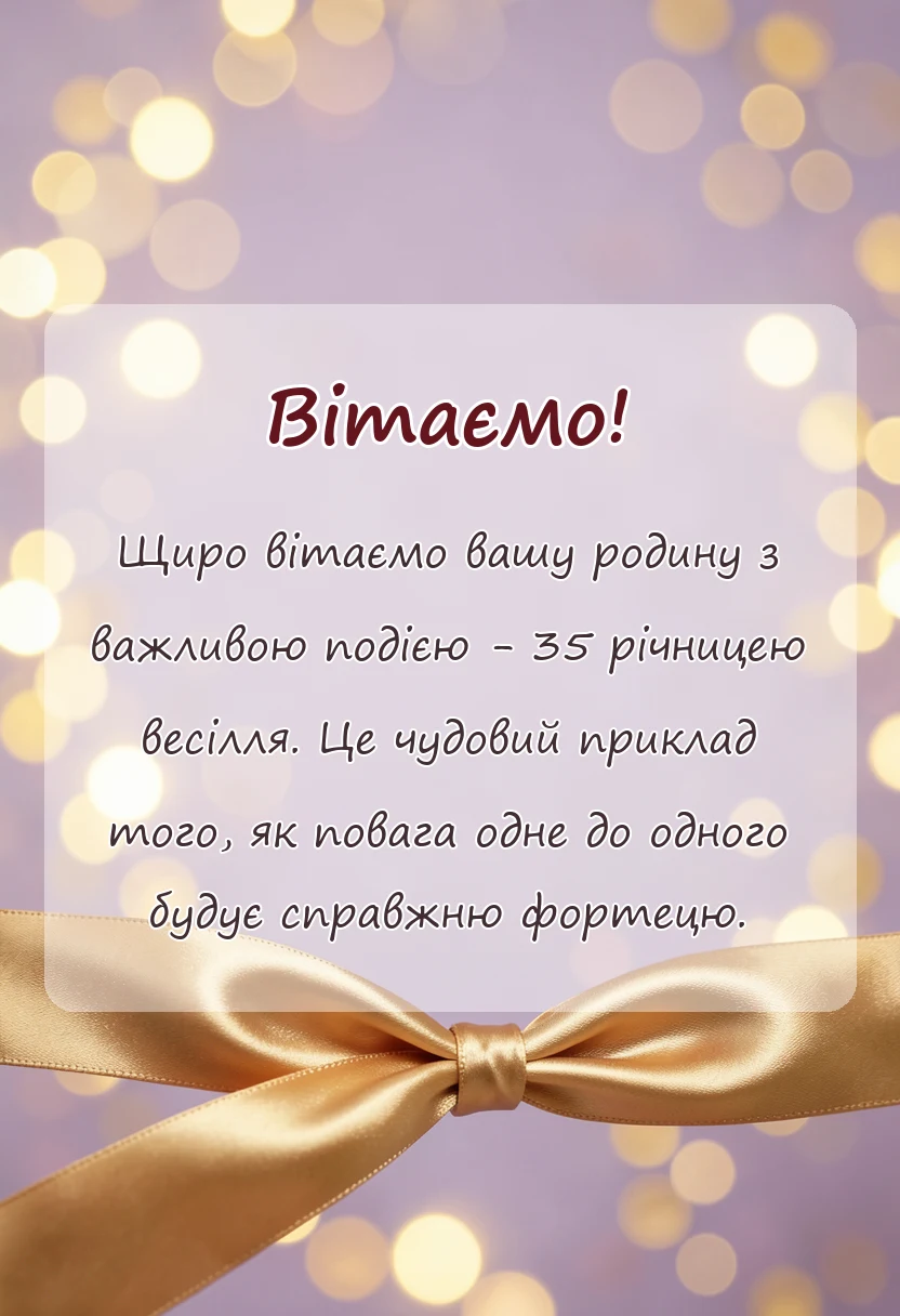 вітальна листівка - привітання з кораловим весіллям картинки