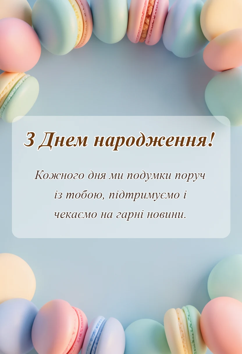 унікальна листівка - привітання з днем народження захиснику