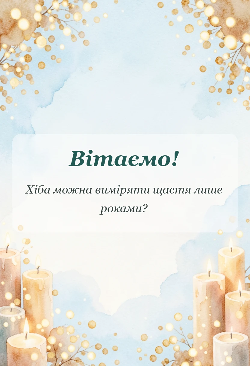 красива листівка: золоте весілля привітання