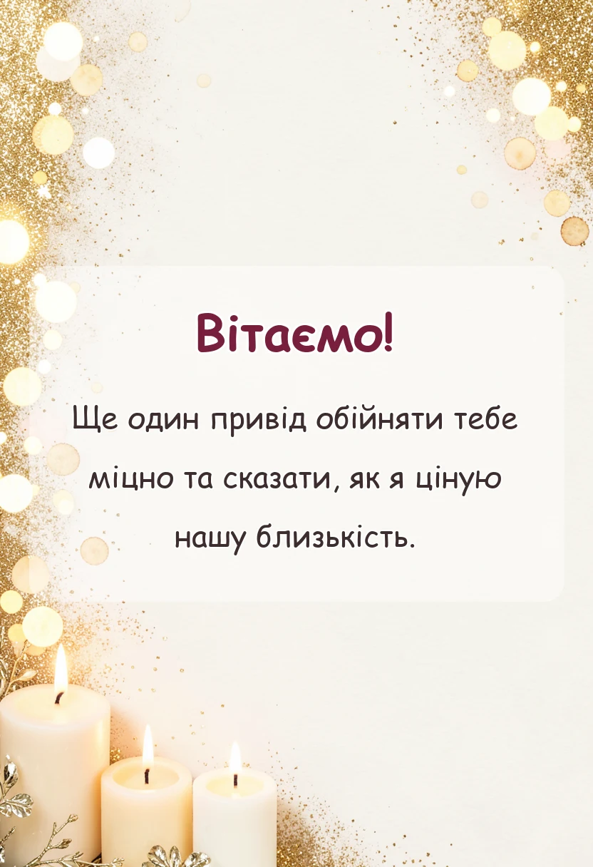 святкова картинка: привітання зі старим новим роком своїми словами