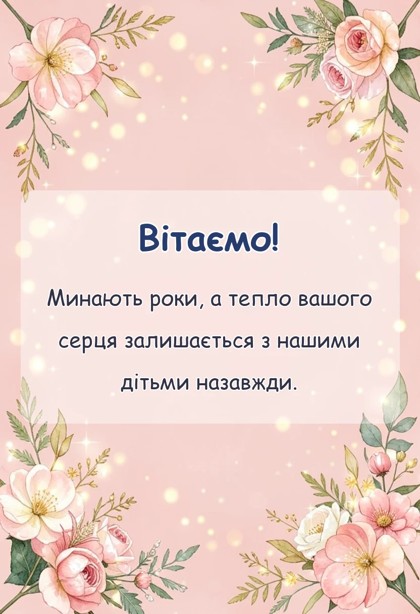 красива листівка: подяка вчительці від батьків на випускний