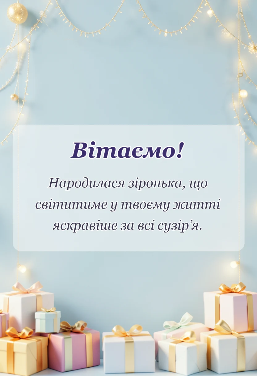 святкова картинка: привітання з народженням внучки бабусі своїми словами