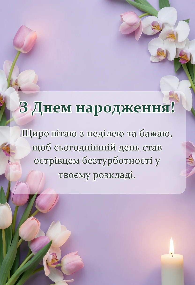 вітальна листівка - гарної неділі картинки українською