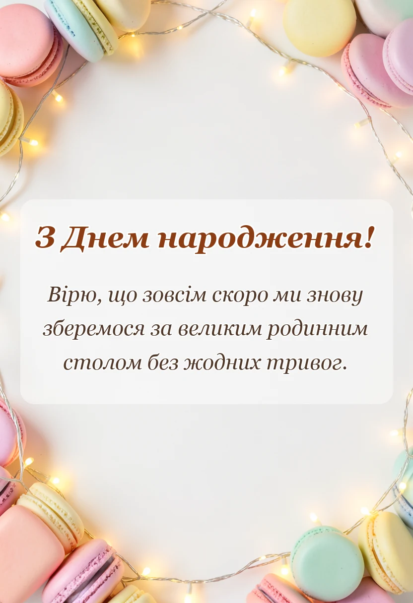 унікальна листівка - побажання миру і перемоги
