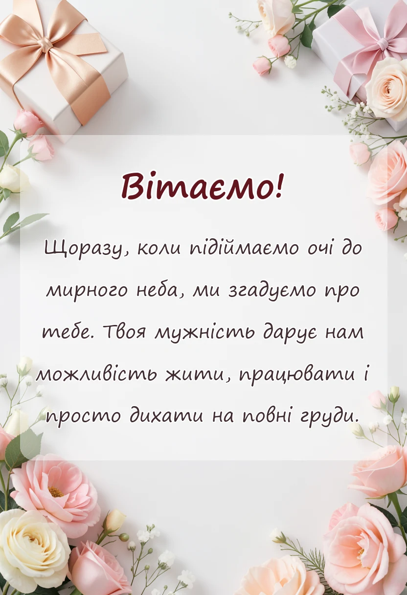 унікальна листівка - подяка воїнам своїми словами