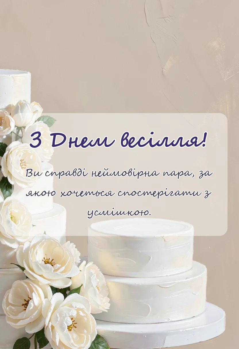 святкова картинка: привітання з весілля