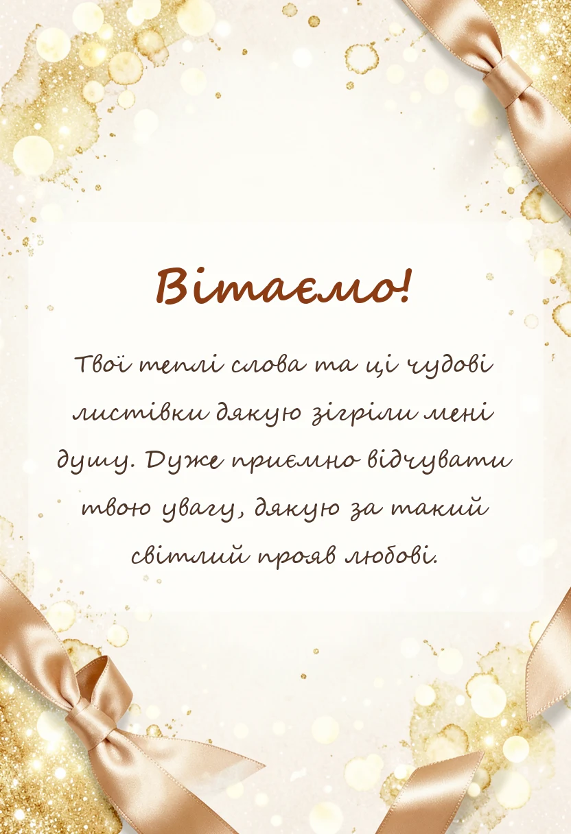 красива листівка: щиро дякую за привітання картинки