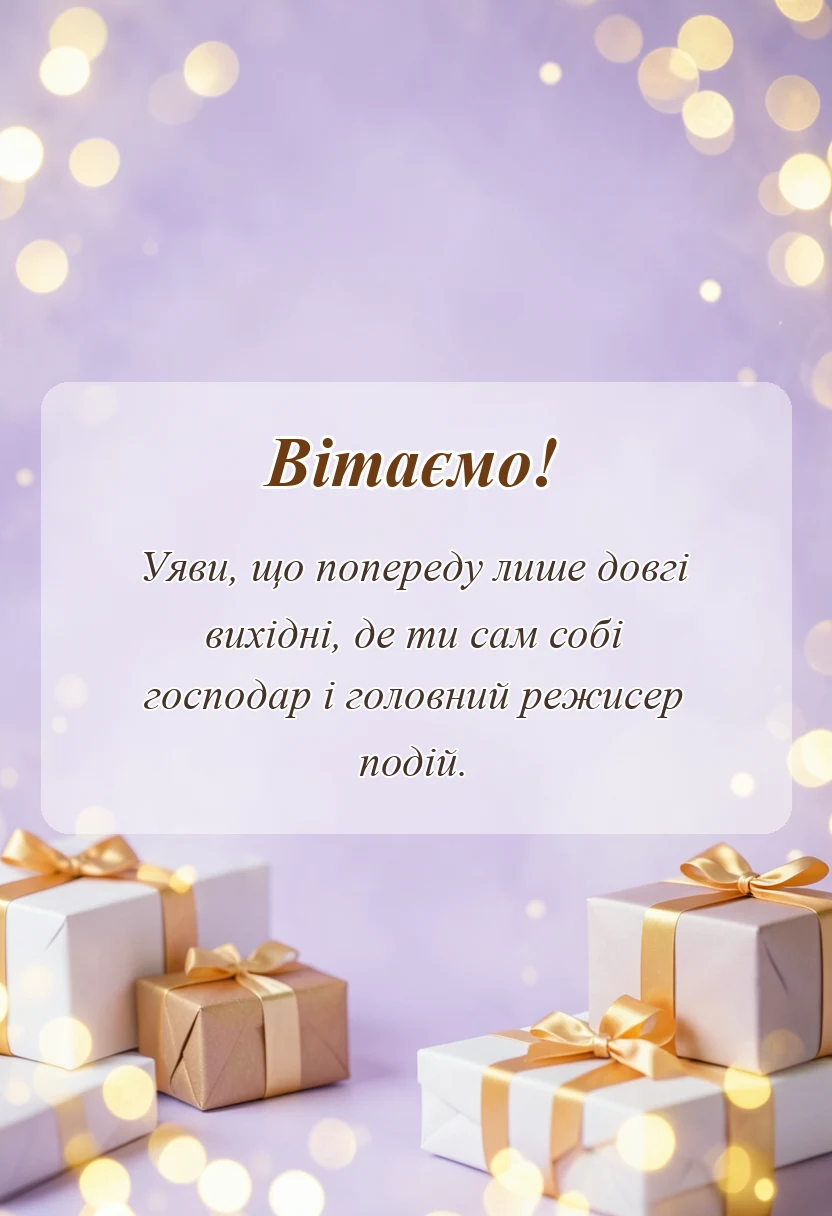унікальна листівка - що бажають при виході на пенсію
