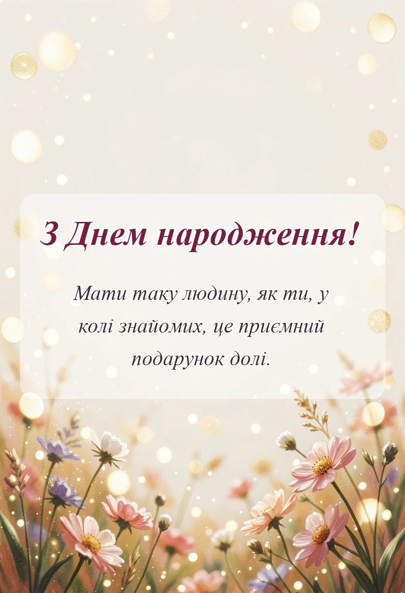 вітальна листівка - вітання з днем народження сина подруги