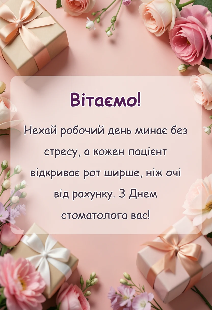 святкова картинка: привітання з днем стоматолога
