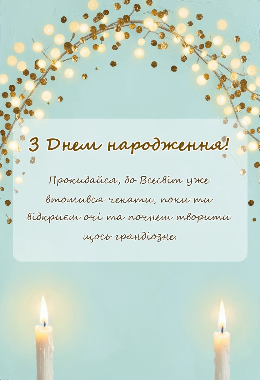 вітальна листівка - привітання з добрим ранком