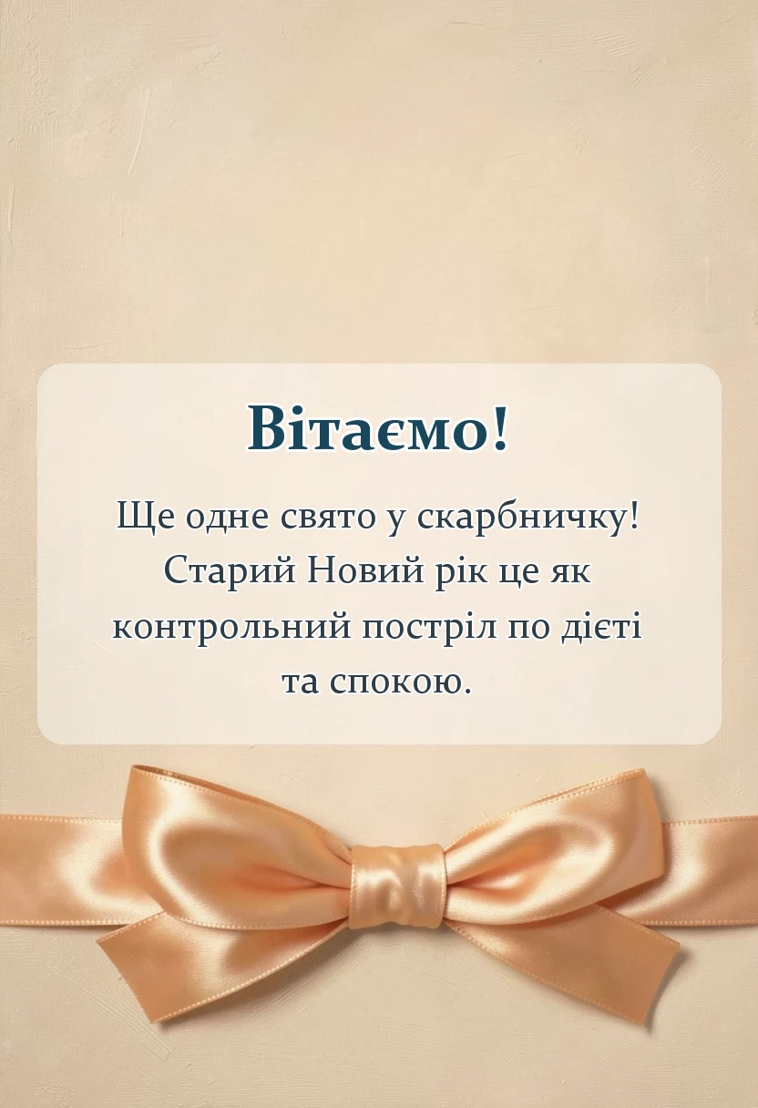 красива листівка: привітання зі старим новим роком