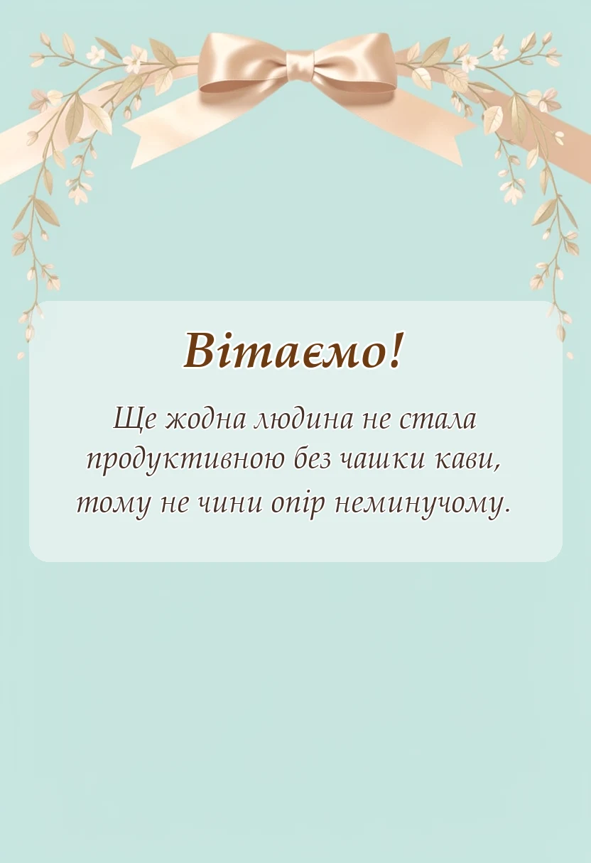вітальна листівка - смачної кави доброго ранку картинки