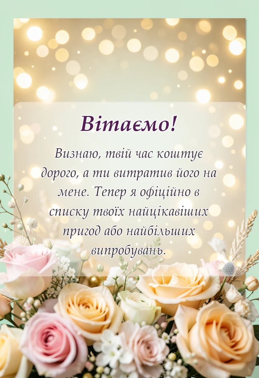 вітальна листівка - дякую за приділений час