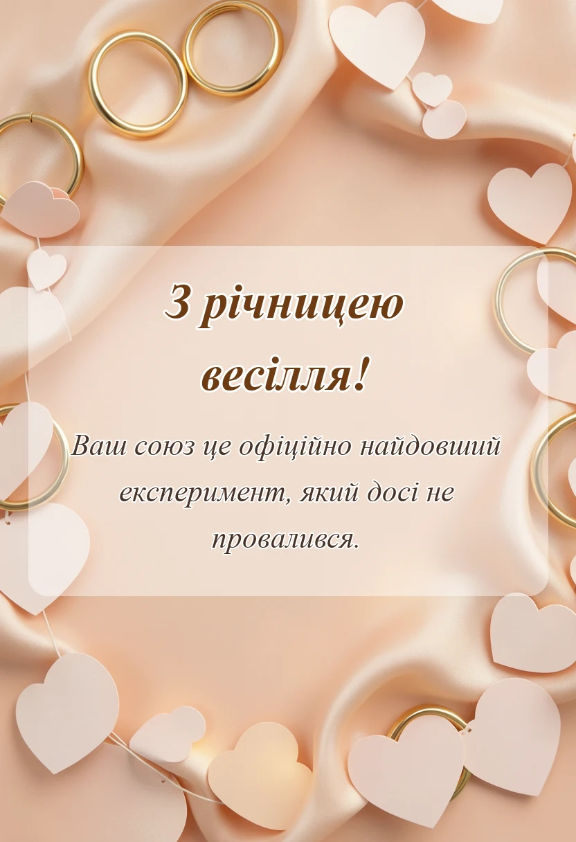 вітальна листівка - красиві привітання з річницею весілля