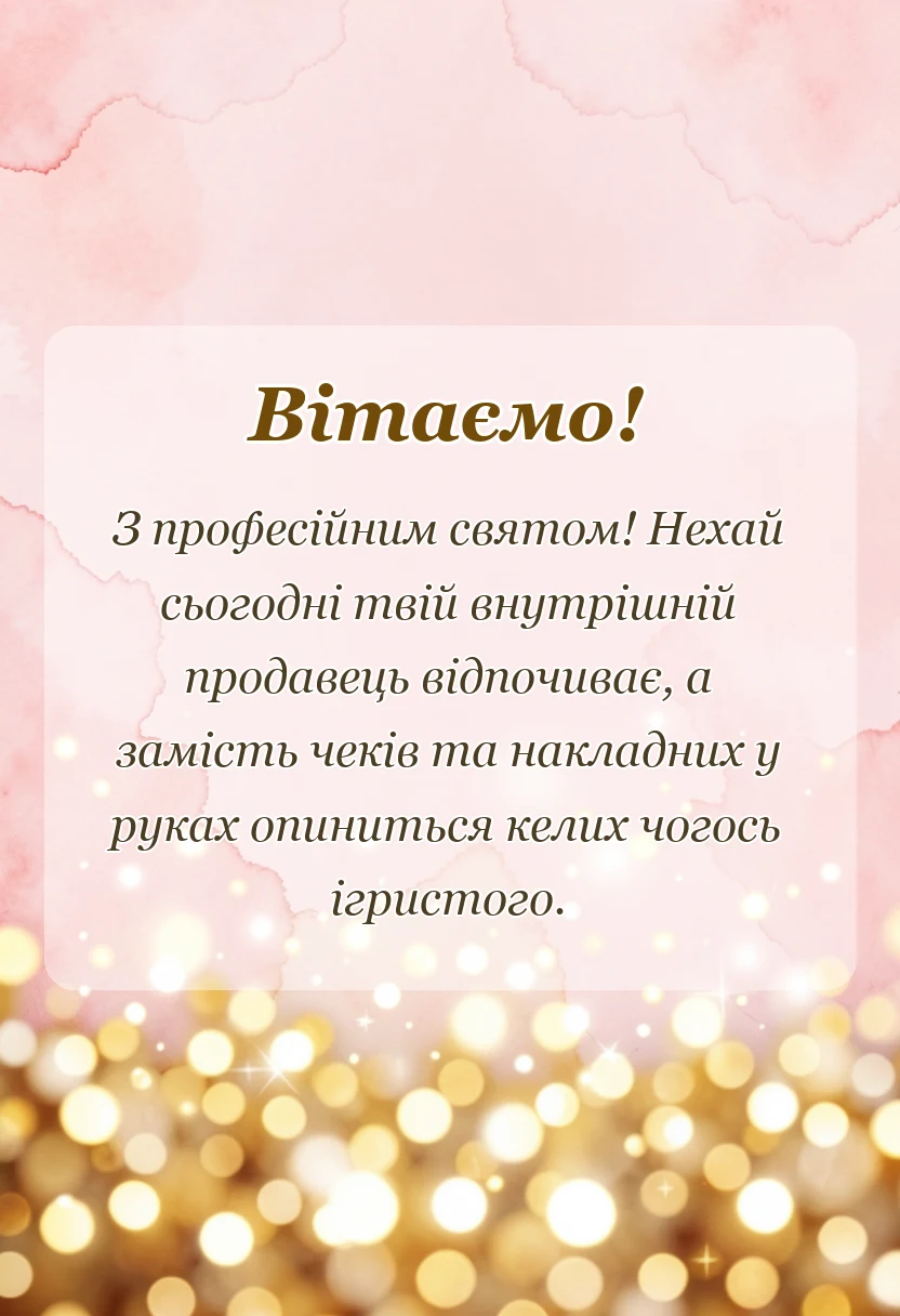 святкова картинка: привітання з днем торгівлі