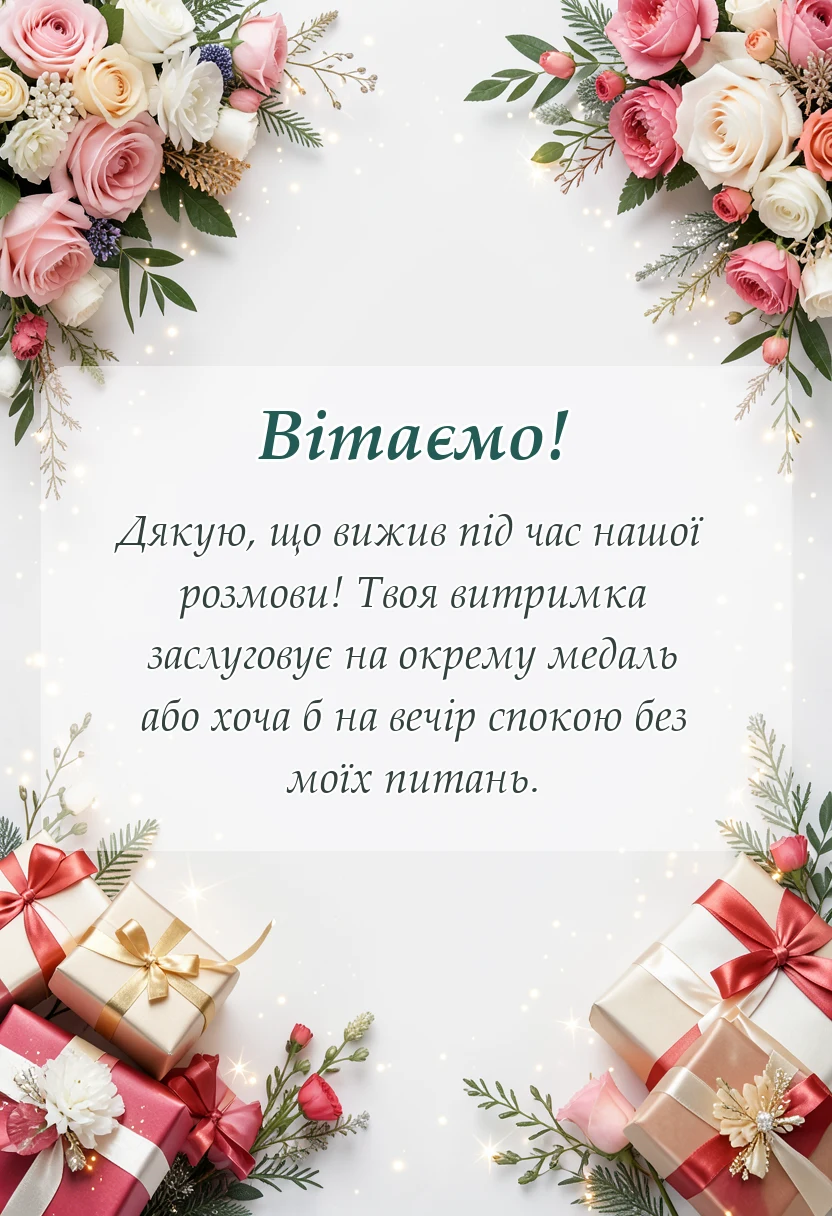 святкова картинка: дякую за приділений час