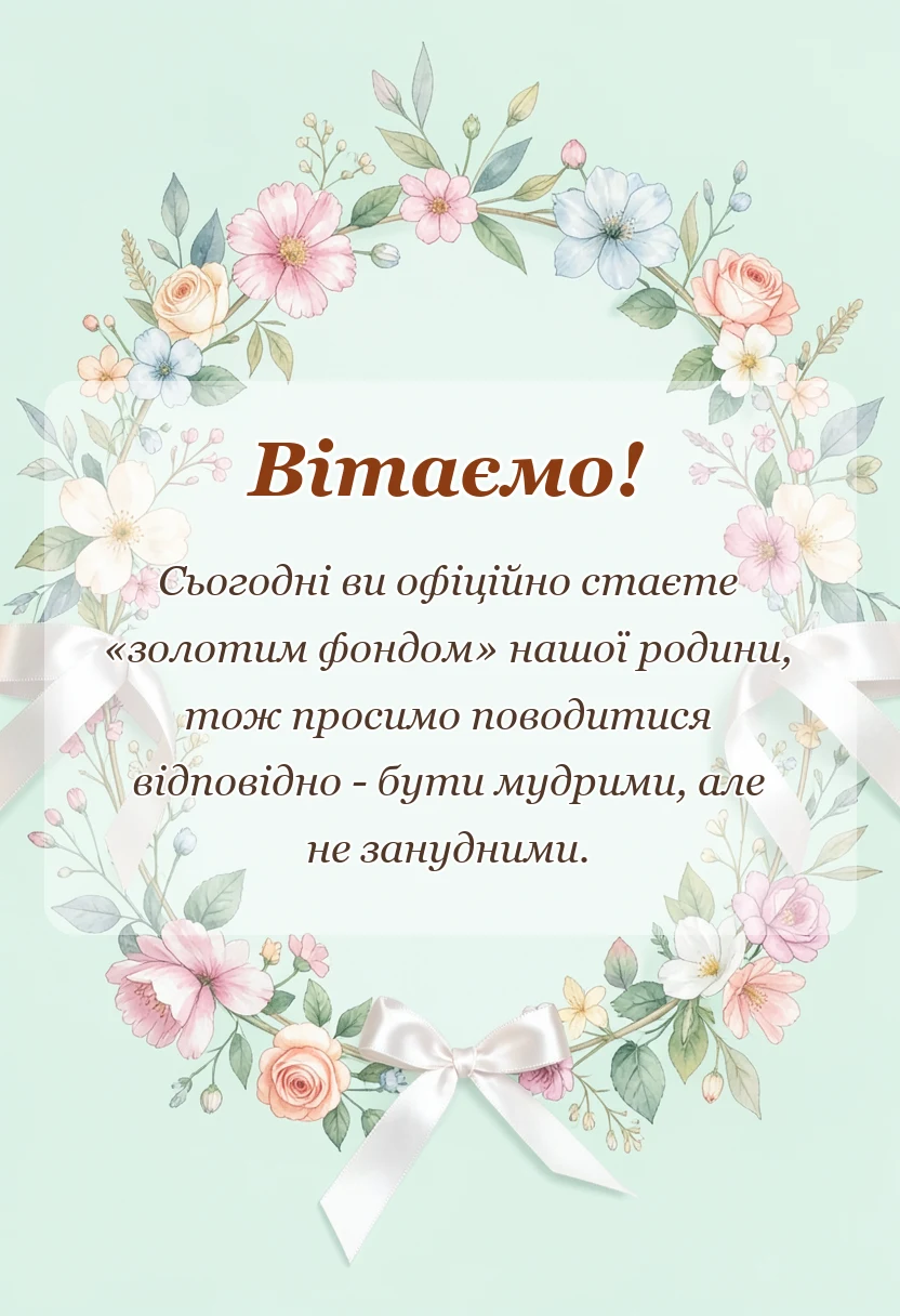 вітальна листівка - золоте весілля привітання