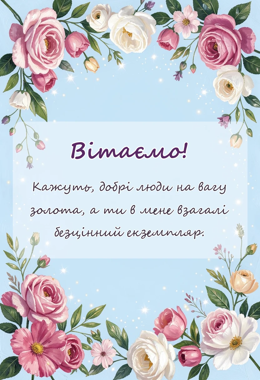 вітальна листівка - слова подяки в українській мові