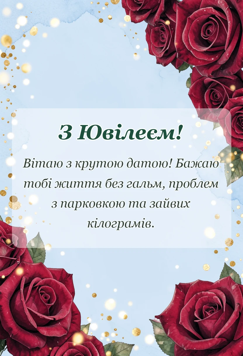 красива листівка: картинки з ювілеєм чоловіку