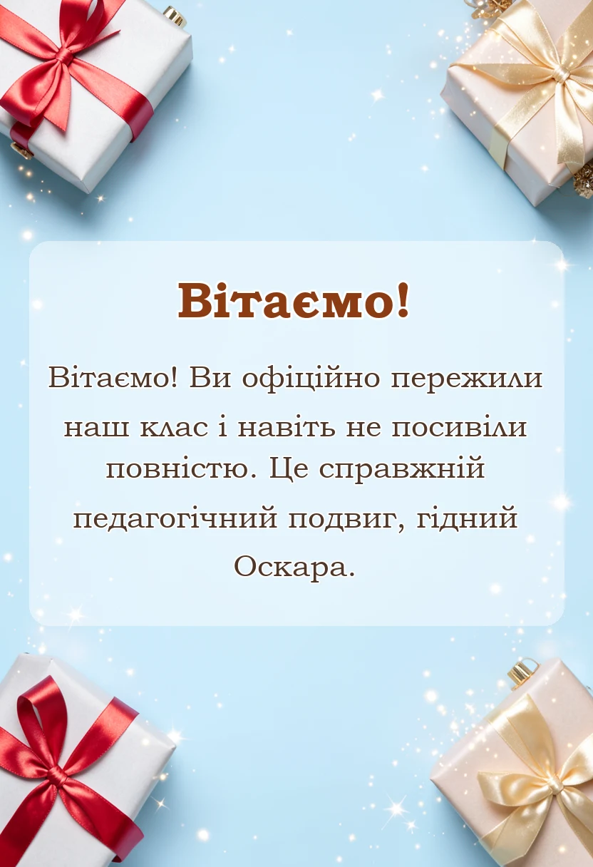 унікальна листівка - побажання вчительці на випускний