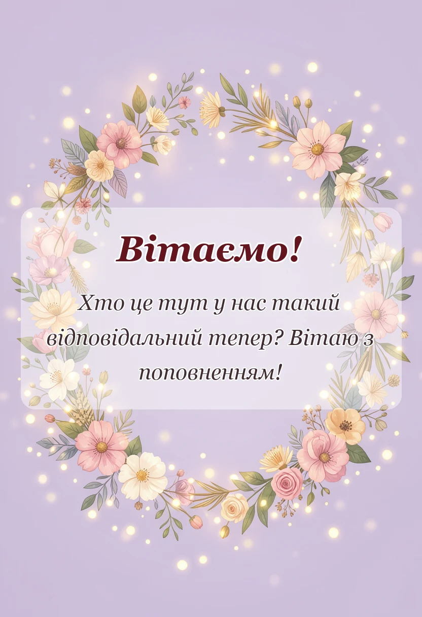 вітальна листівка - привітання з народженням онучки своїми словами