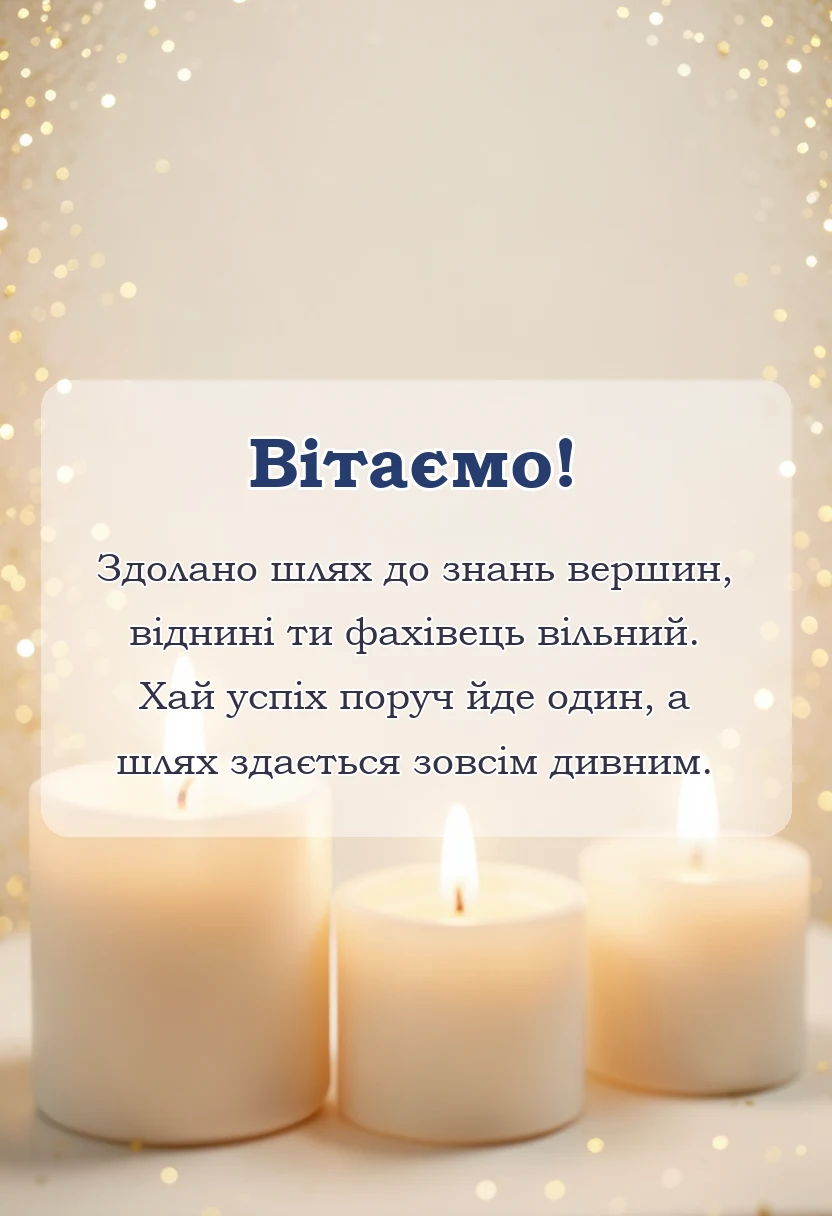 листівка з побажанням - картинки з отриманням диплому своїми словами