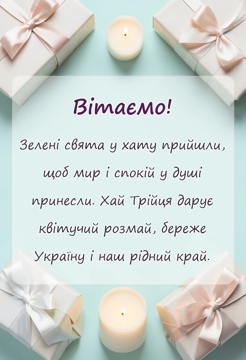 вітальна листівка - картинки з трійцею українською