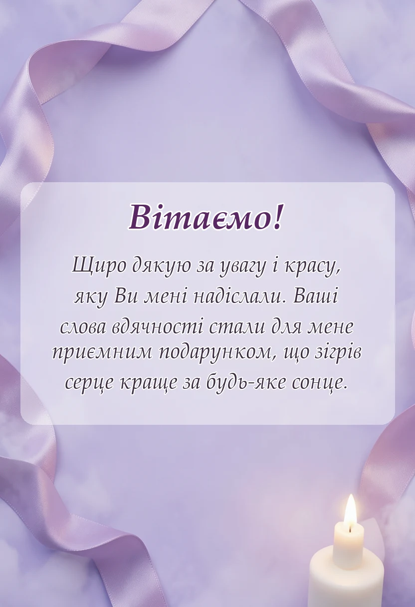 красива листівка: подяка за привітання картинки