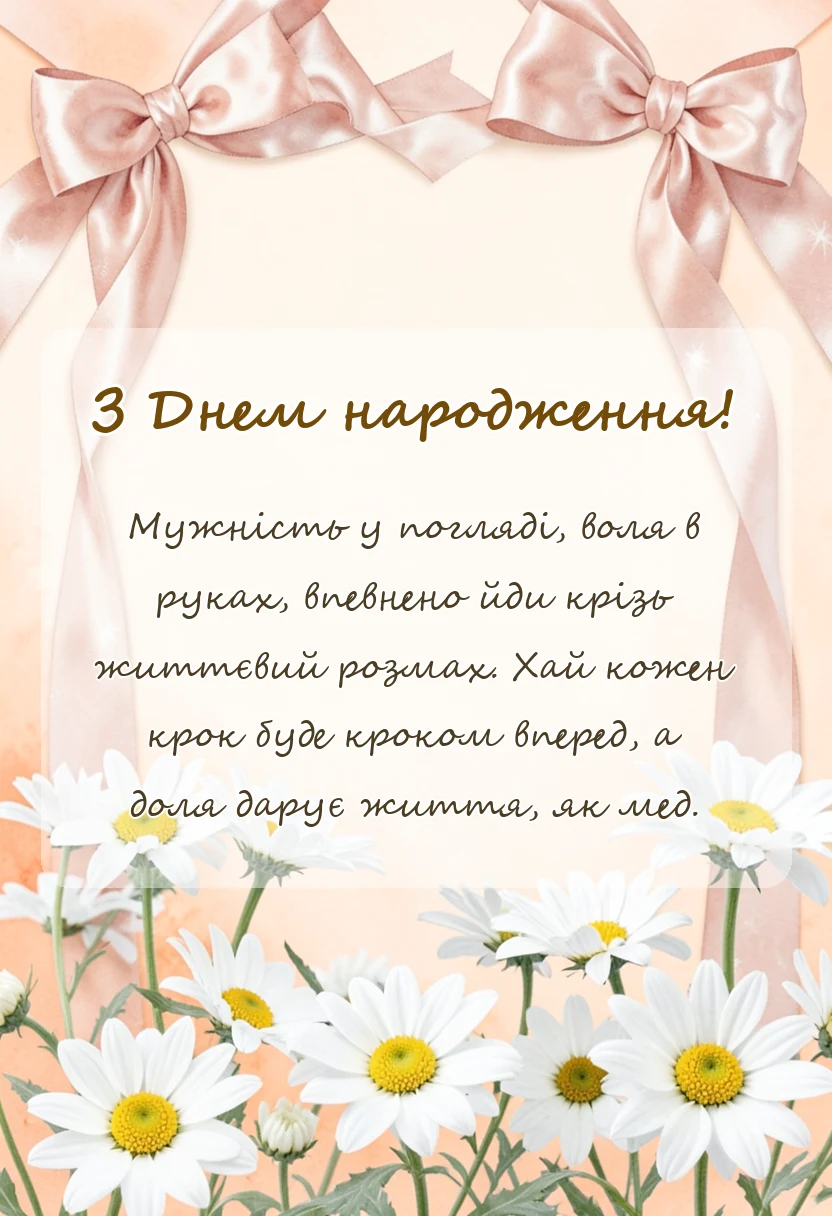 вітальна листівка - вітання з днем народження сина подруги