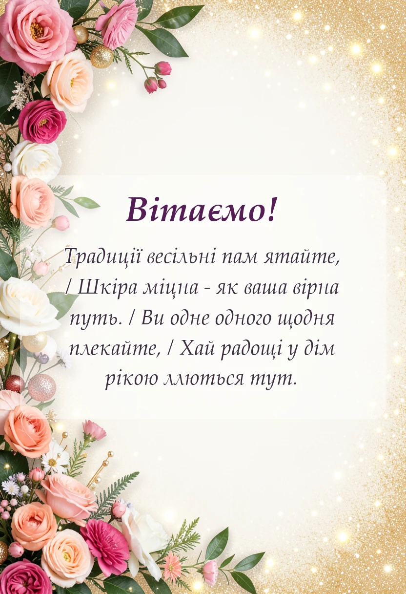 красива листівка: привітання традиції шкіряне весілля 3 роки